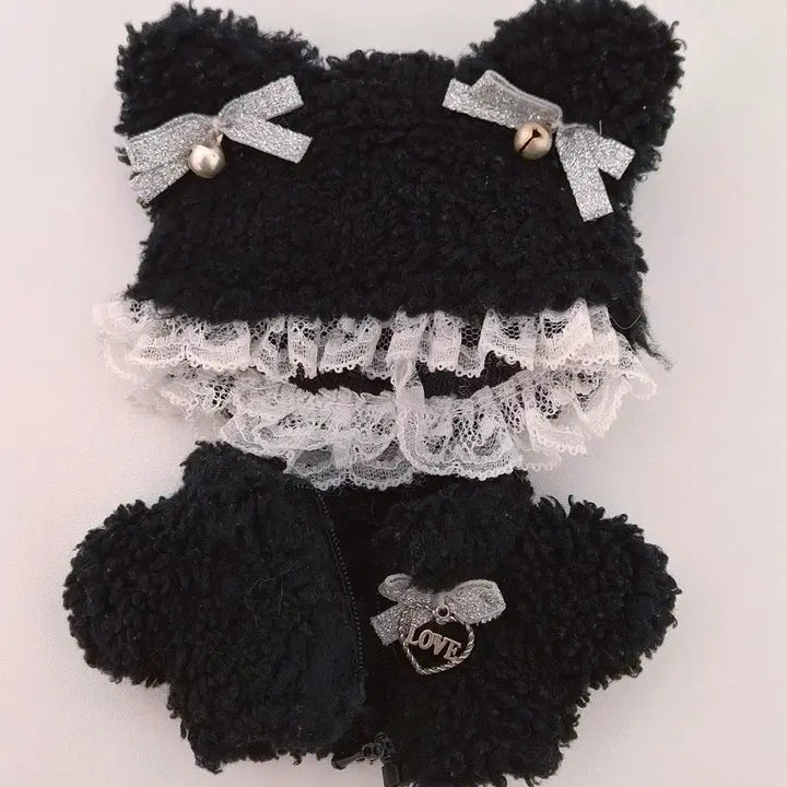 [BUNJANG] Lumi Closet Kitsch Kitty Black 10cm Doll Clothes / 루미클로젯 키치키티 10cm 솜인형 옷 블랙
