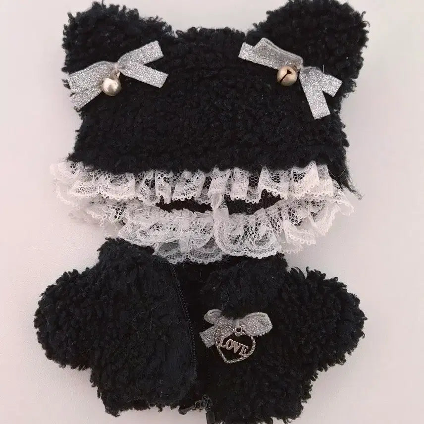 [BUNJANG] Lumi Closet Kitsch Kitty Black 10cm Doll Clothes / 루미클로젯 키치키티 10cm 솜인형 옷 블랙