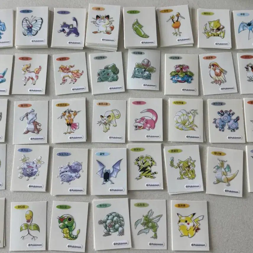 [BUNJANG] Pokemon 30th Anniversary Art Seal Bundle Set / 포켓몬 띠부씰 30주년 아트씰 34종