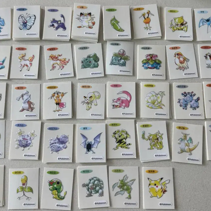 [BUNJANG] Pokemon 30th Anniversary Art Seal Bundle Set / 포켓몬 띠부씰 30주년 아트씰 34종