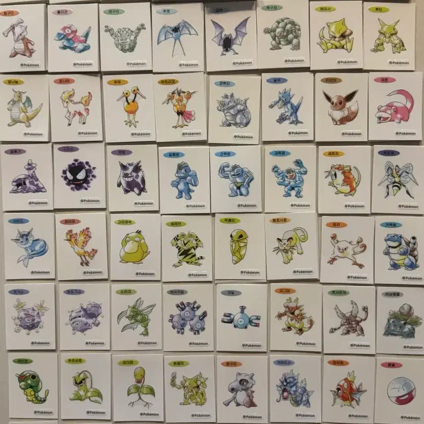 [BUNJANG] Pokemon 30th Anniversary Art Seal Bundle Set / 포켓몬 띠부씰 30주년 아트씰 34종