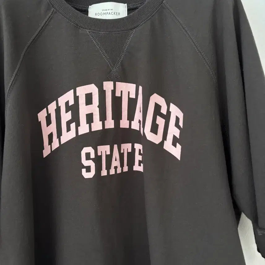 [BUNJANG] Heritage State 5-Part Sleeve T-Shirt / 헤리티지 스테이트 5부 티셔츠