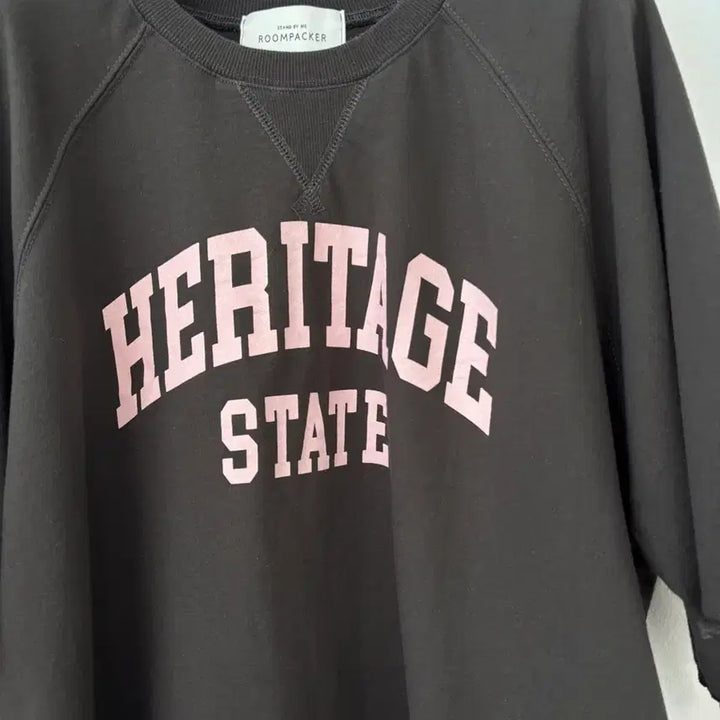 [BUNJANG] Heritage State 5-Part Sleeve T-Shirt / 헤리티지 스테이트 5부 티셔츠