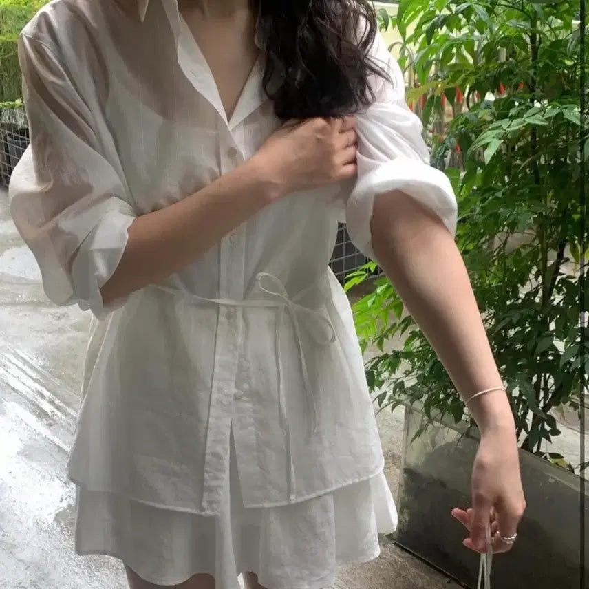 [BUNJANG] Thanat Sheer Shirt / 타낫 익스클루시브 이브 시어 셔츠
