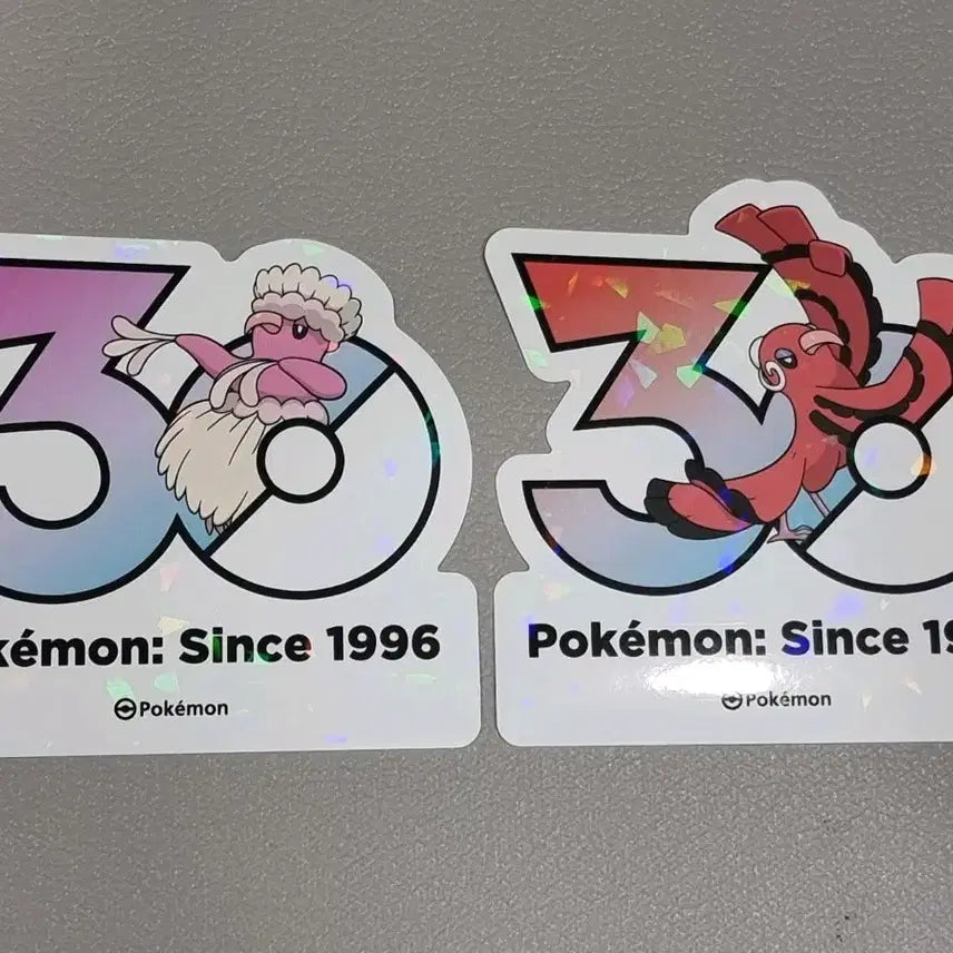 [BUNJANG] Pokemon 30th Anniversary Stickers Dancingduck (Hula Hula) &amp; Firey (Firey) / 포켓몬 30주년 스티커 춤추새