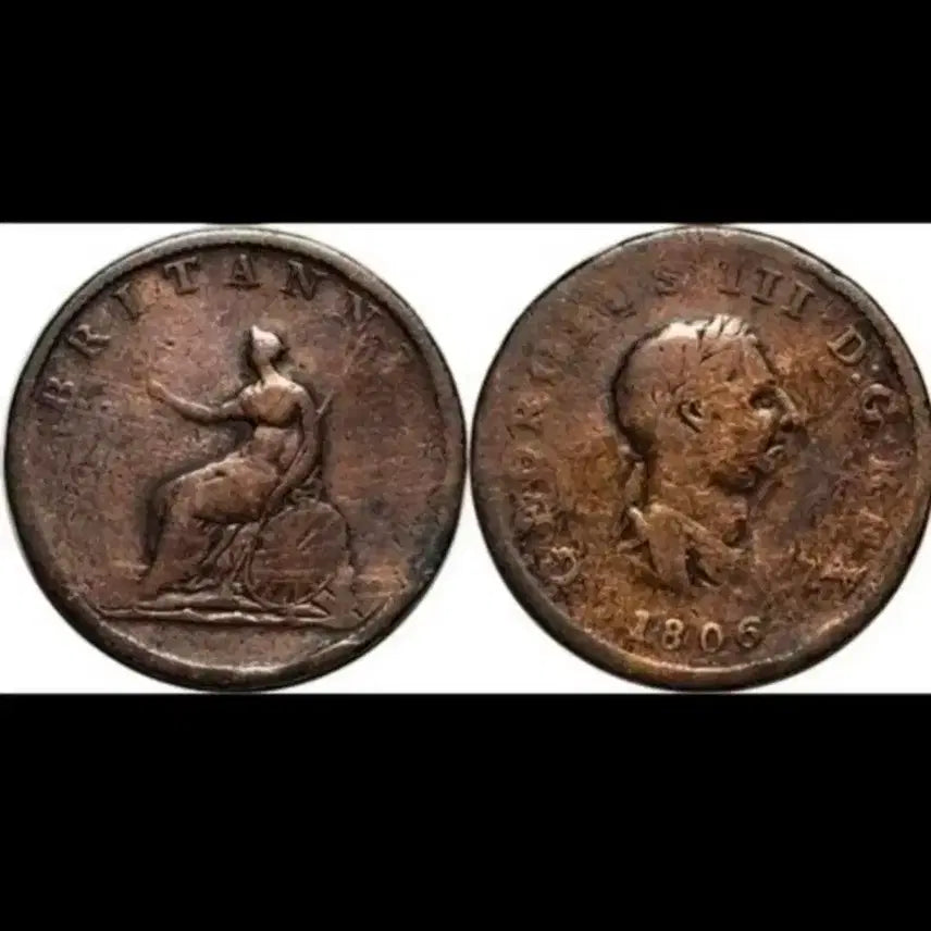 [BUNJANG] United Kingdom George III 1806 1/2 Penny Coin / 영국  조지3세 1806년 1/2페니.외국주화.주화 화폐 동전