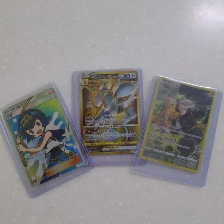 [BUNJANG] Arceus UR, Pikachu CHR, Suiren SR Trading Cards / 아르세우스 ur 피카츄 chr 수련sr