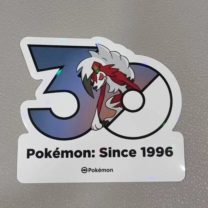 [BUNJANG] Pokemon 30th Anniversary Sticker Lycanroc (Midnight) / 포켓몬 30주년 스티커 루가루암(밤)
