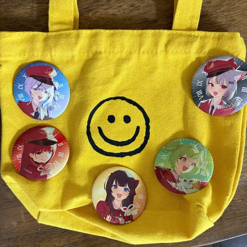 [BUNJANG] Stellive Character Badges (Set of 5) / 스텔라이브 캐릭터 뱃지 5종