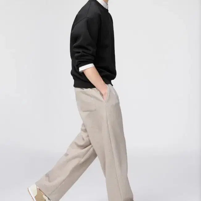 [SOLD OUT] 유니클로 스웨트와이드팬츠 베이지 XS
