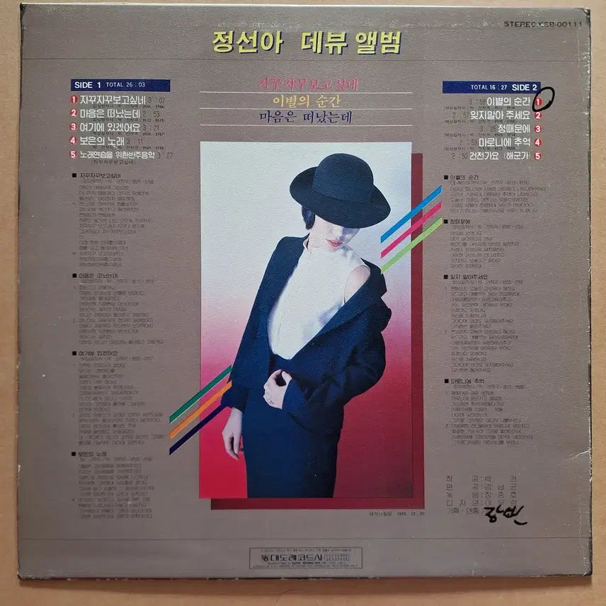 [BUNJANG] Jeong Seon-a Debut Album LP / 정선아 데뷔앨범 LP
