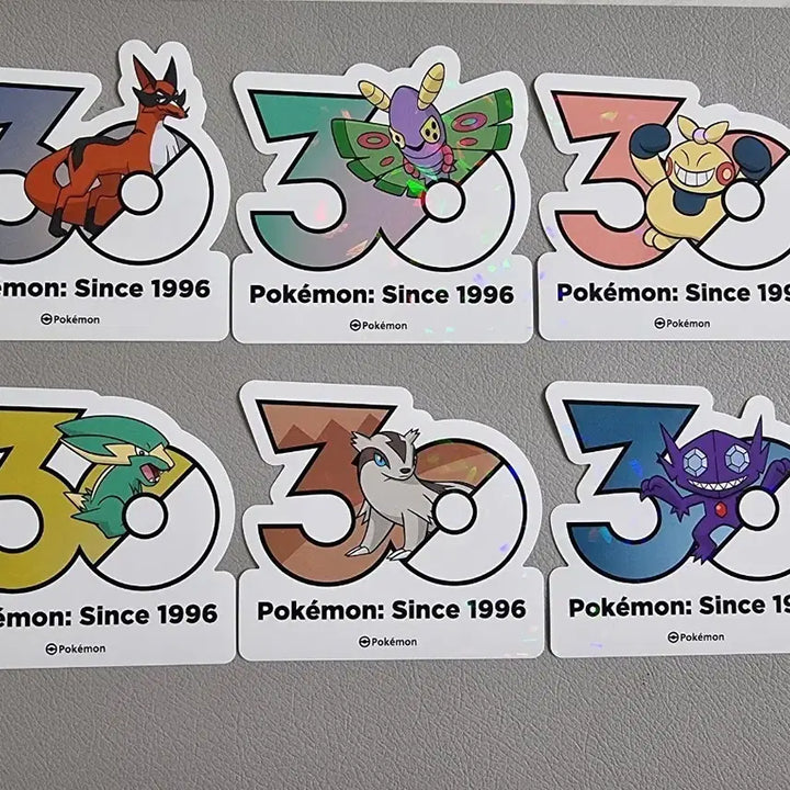 [BUNJANG] Pokemon 30th Anniversary Stickers - Fugt, Mawile, Nosepass, Plusle, Minun, Spinda / 포켓몬 30주년 스티커 폭슬라이 독케일 마크탕 썬더라이 직구리 깜까미