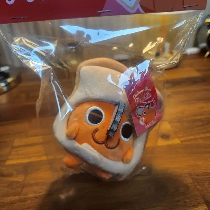 [BUNJANG] Chainsaw Man Pochita Bread Pouch Keychain / 체인소맨 팝업 식빵 포치타