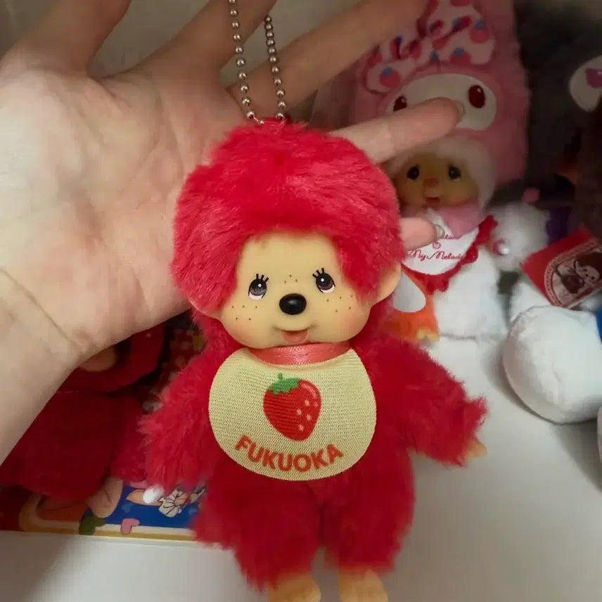 [BUNJANG] Fukuoka Limited Edition Strawberry Monchhichi (New) / 새상품 후쿠오카 지역한정 딸기 몬치치