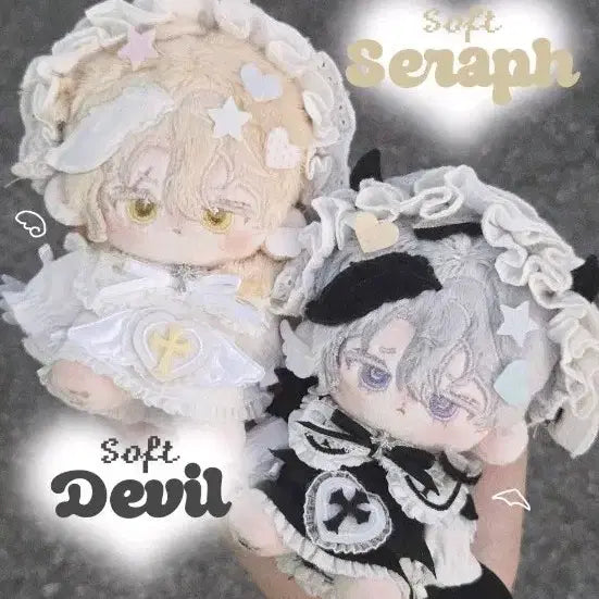[SOLD OUT] 10cm인형옷 플루시 소프트 세라프&amp;데빌 일괄