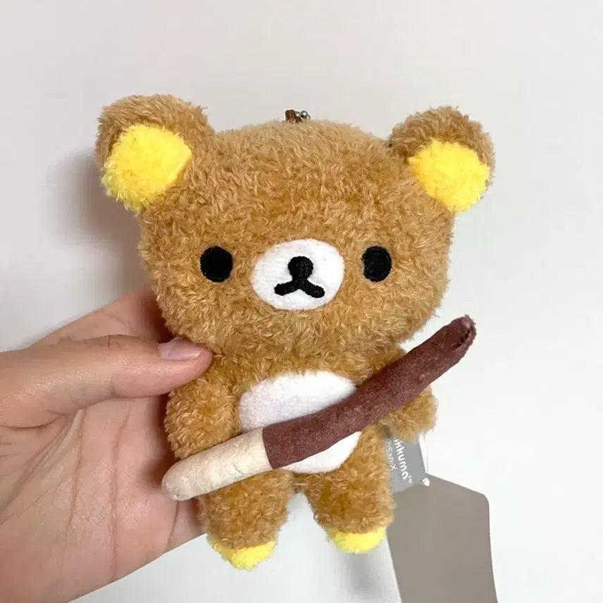 [BUNJANG] Rilakkuma Pepero Collaboration Mascot Plush / 리락쿠마 빼빼로 인형 cu 콜라보 마스코트