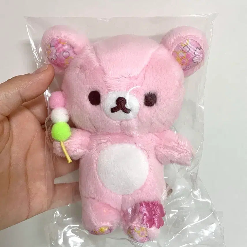 [BUNJANG] Rilakkuma 2025 Sakura Dango Mascot Plush Doll / 2025 리락쿠마 벚꽃 마스코트 인형 사쿠라 당고
