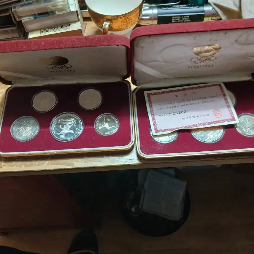[BUNJANG] 1988 Seoul Olympics Commemorative Coin Set (5 Types, 2nd &amp; 3rd Series) / 88 서울올림픽 기념2.3차주화 5종두세트(진품보증)