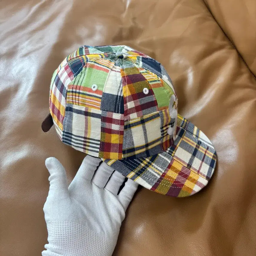 [BUNJANG] Supreme S Logo Madras Check 6-Panel Cotton Twill Cap / 슈프림 S로고 6패널 볼캡 모자 마드라스 체크