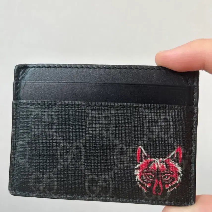 [BUNJANG] Gucci Red Wolf Card Holder / 구찌 GG 레드울프 카드지갑