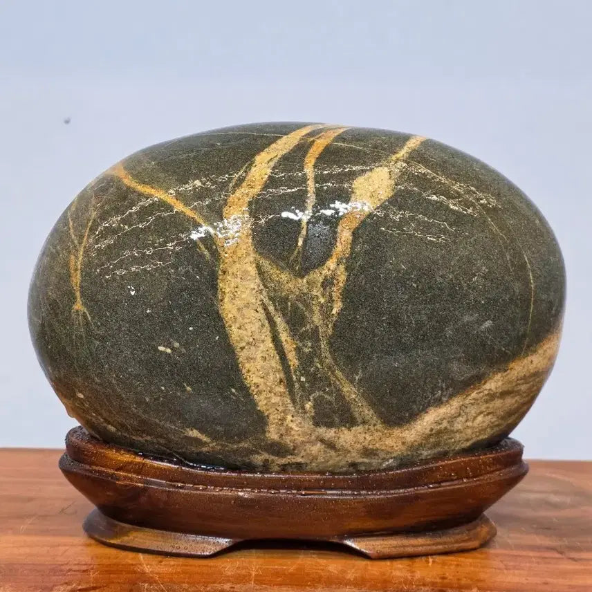 [BUNJANG] Chinese Scholar Stone with Elegant Twined Pattern / 26051612 석을 휘감은듯한 문양이 멋진 중국 수석 팝니다
