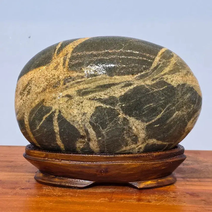 [BUNJANG] Chinese Scholar Stone with Elegant Twined Pattern / 26051612 석을 휘감은듯한 문양이 멋진 중국 수석 팝니다
