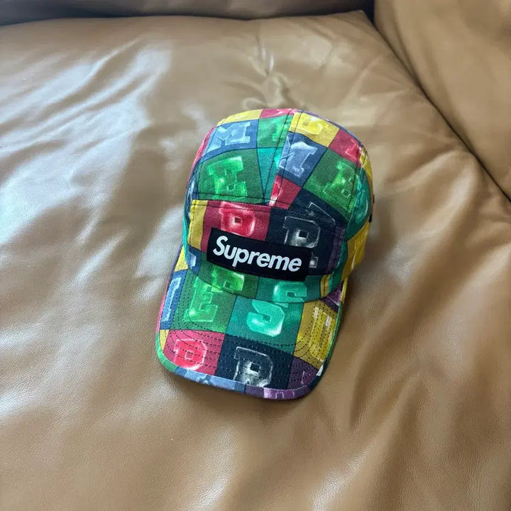 [BUNJANG] Supreme Box Logo Multicolor Block Camp Cap Hat / 슈프림 캠프캡 모자 박스로고 멀티 컬러 블록