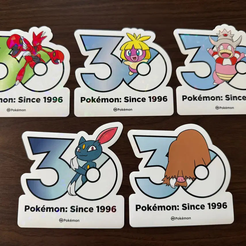 [BUNJANG] Pokemon 30th Anniversary Stickers / 포켓몬 30주년 스티커 메꾸리 야도킹 핫삼 뽀뽀라 포푸니