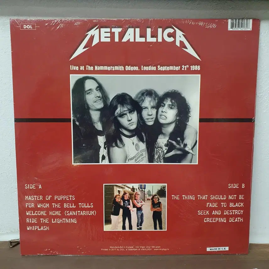 [BUNJANG] Metallica Hammersmith 1986 2017 Reissue 180g Color Vinyl LP / 미개봉 메탈리카 1986 Hammersmith LP 2017발매반