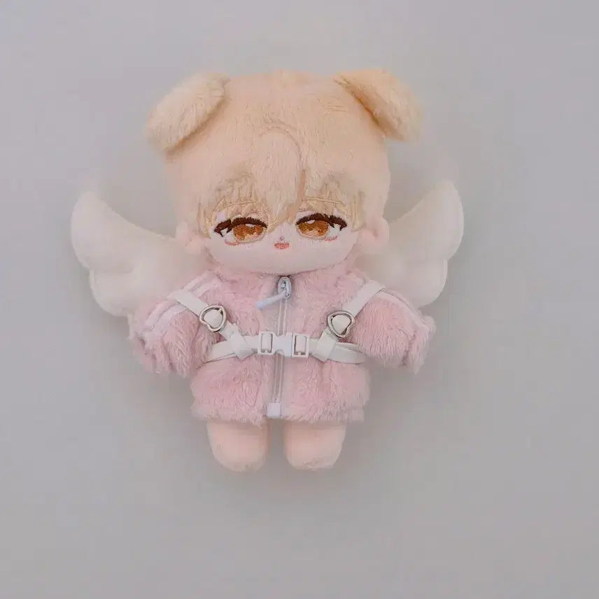 [BUNJANG] Lumi Closet Wing Jersey Pink + Harness Set / 루미클로젯 윙져지 천사 10cm 솜인형 옷