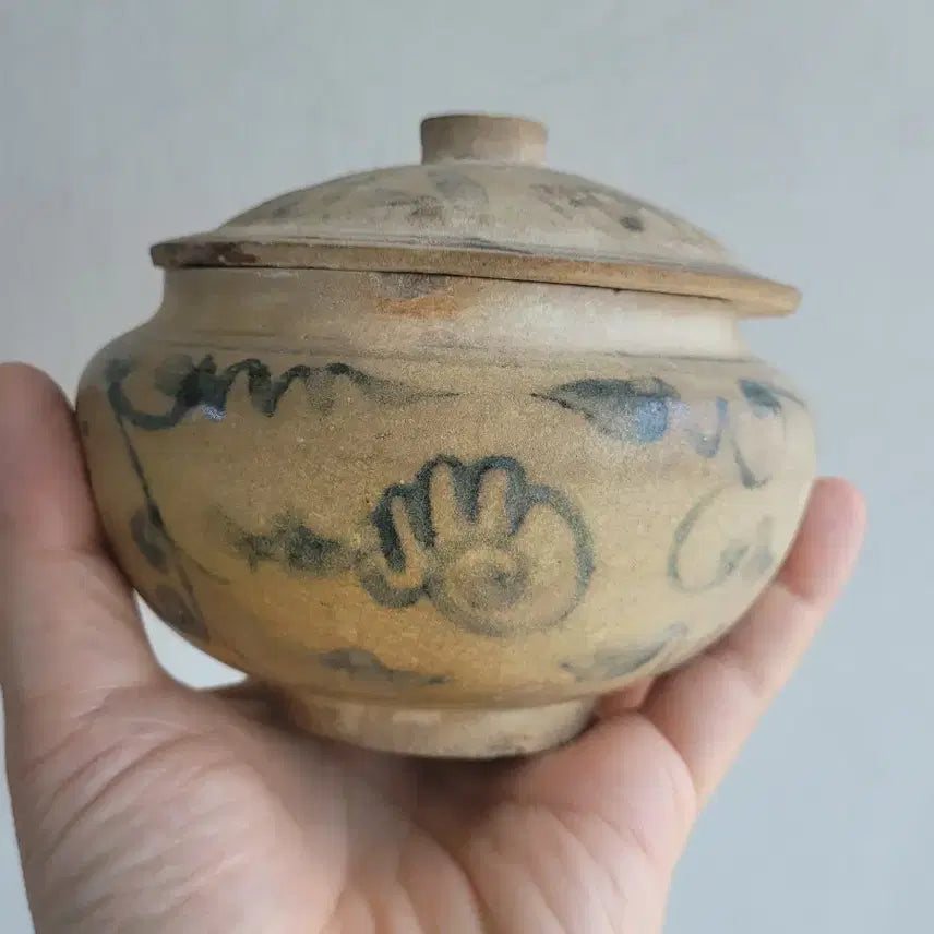 [BUNJANG] Antique Celadon Porcelain Container with Lid / 옛날 오래된 도자기