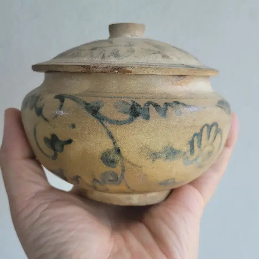 [BUNJANG] Antique Celadon Porcelain Container with Lid / 옛날 오래된 도자기