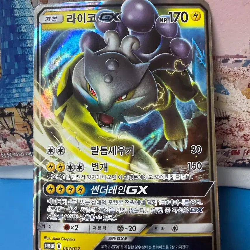 [BUNJANG] Pokemon Card Raikou GX Album Use / 포켓몬카드 라이코 GX 앨범용