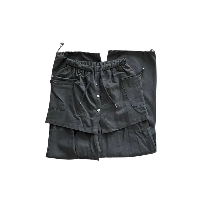 [BUNJANG] Vintage Layered Skirt Pants / Vintage 레이어드 치마 바지