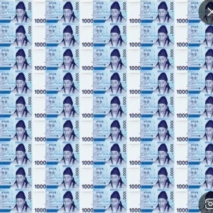 [BUNJANG] Unsealed 45-Piece 1000 Won Bill Connected Set / 미개봉 천원 연결형45매입니다