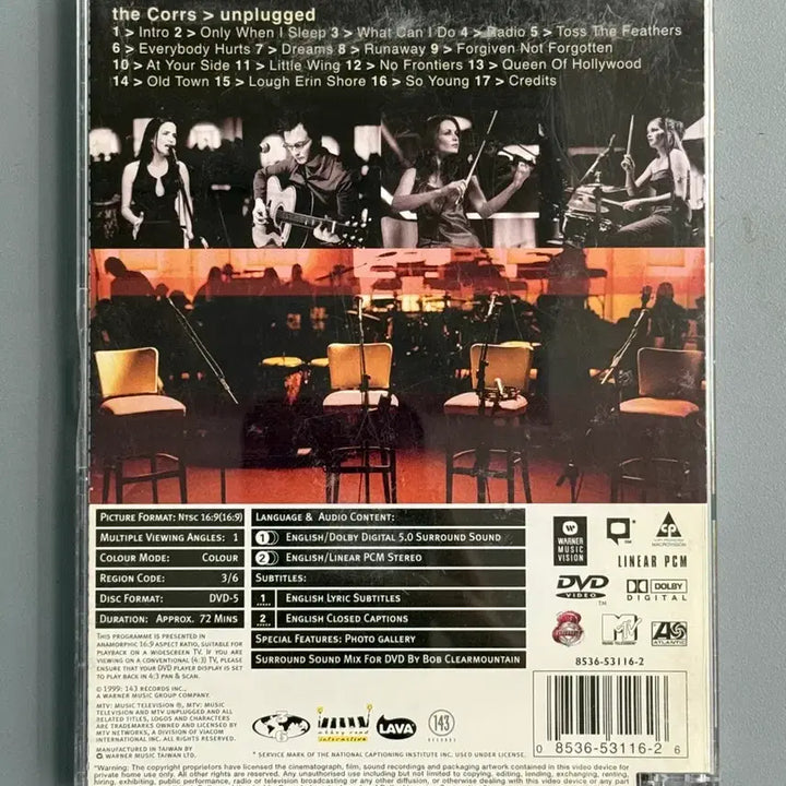 [BUNJANG] The Corrs Unplugged DVD / 더 코어스 언플러그드 DVD