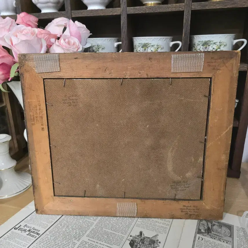 [BUNJANG] Vintage Oil Painting with Wood Frame / 빈티지 유화 우드 액자
