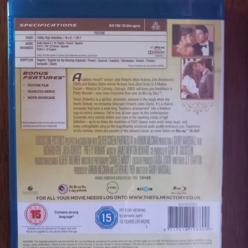 [BUNJANG] Pretty Woman North American Edition Blu-ray / 귀여운 여인 북미판 블루레이