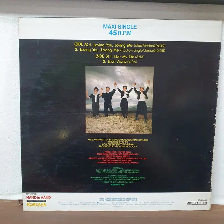 [BUNJANG] Koreana 1988 LP Record / 코리아나 LP 1988  지구레코드