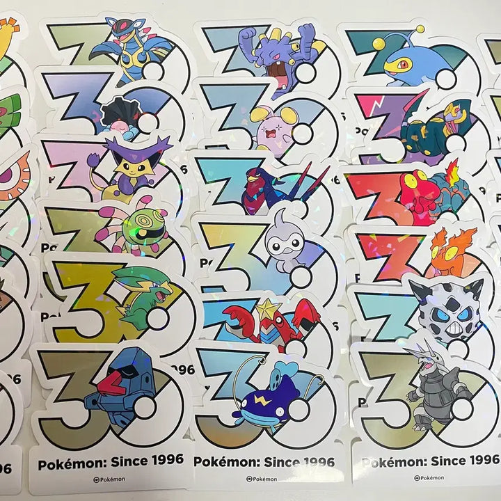 [BUNJANG] Pokemon 30th Anniversary Stickers (Gen 1-5) / 포켓몬 30주년 스티커 1 ~5세대 (5P) 판매 &amp; 교환