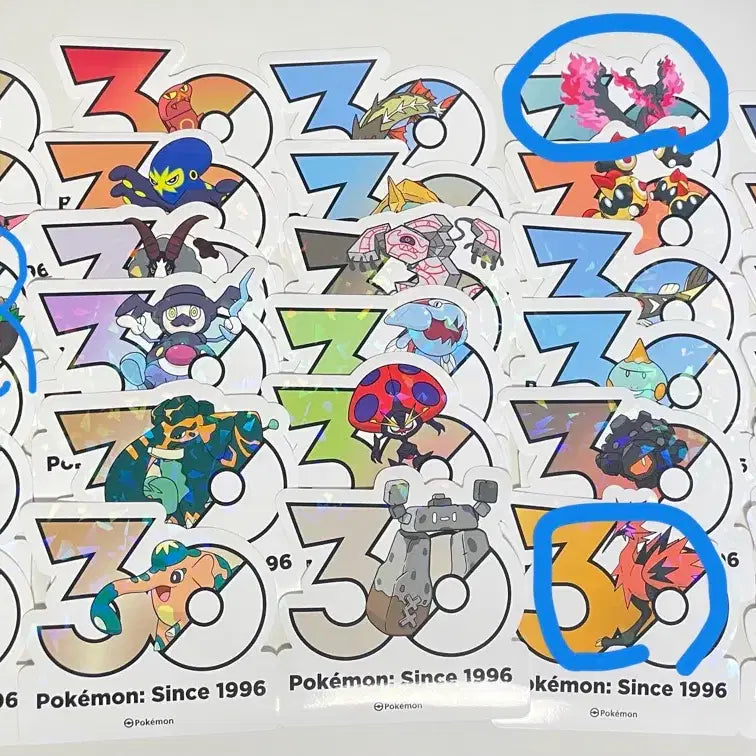 [BUNJANG] Pokemon 30th Anniversary Stickers Generations 6-9 / 포켓몬 30주년 스티커 6~9세대 ( 4p) 판매 &amp; 교환