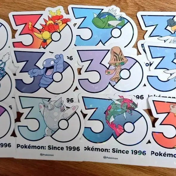 [BUNJANG] Pokemon 30th Anniversary Sticker Bundle (19 Stickers Total) / 포켓몬 30주년 스티커 번치코 외 18장 일괄로 팝니다.