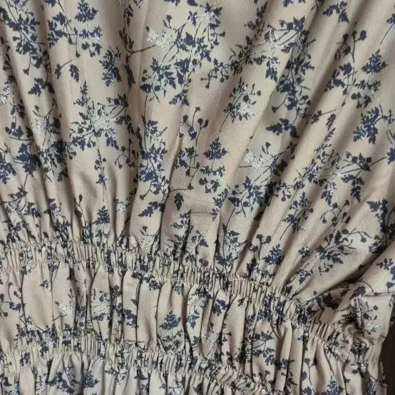 [BUNJANG] Floral Print Long Sleeve Maxi Dress Set / (새옷)밴딩 롱 원피스2종세트