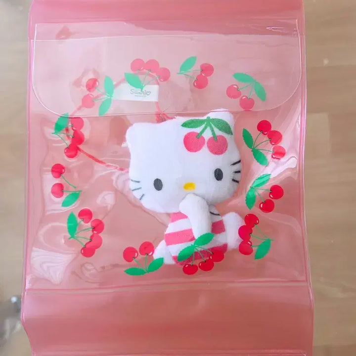 [BUNJANG] Sanrio Hello Kitty Cherry 3-Tier Wall Pocket Organizer / [고전] 키티 체리 3단 월포켓(무료배송)