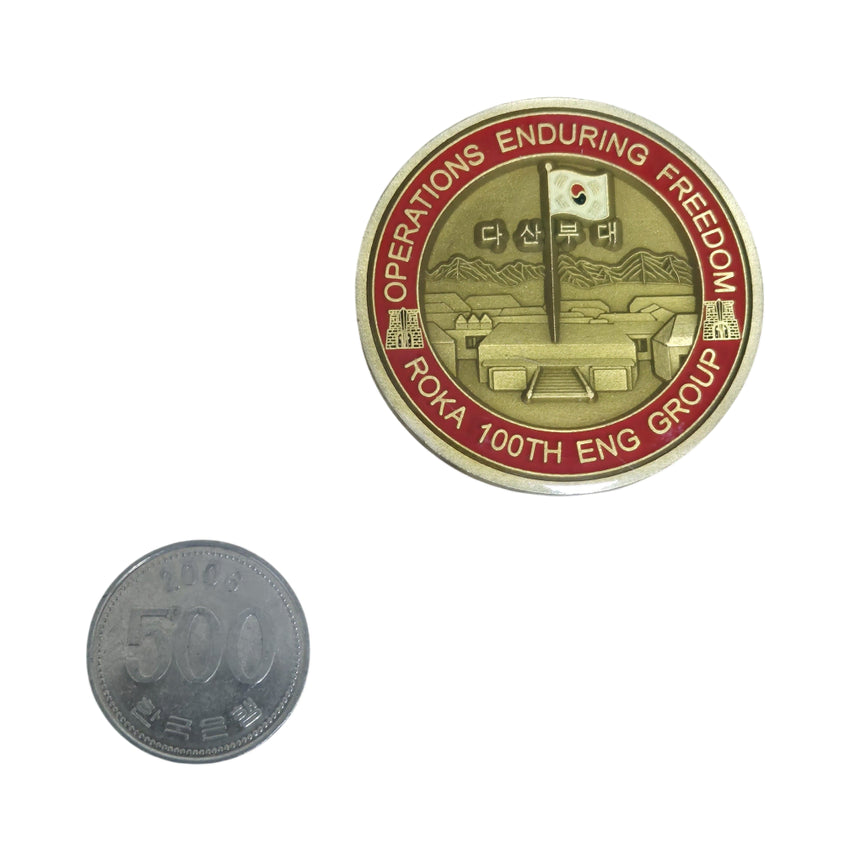 [BUNJANG] Republic of Korea Army Dasan Unit Commemorative Coin Medal Badge / 국군 다산부대 부대코인 군대코인 부대마크 기념 코인 메달 뱃지 (FREE
