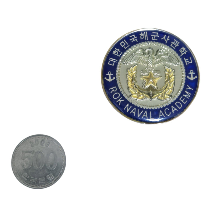 [BUNJANG] Naval Academy Unit Coin Military Unit Mark Commemorative Coin Medal Badge / 해군사관학교 부대코인 군대코인 부대마크 기념 코인 메달 뱃지 (FREE)