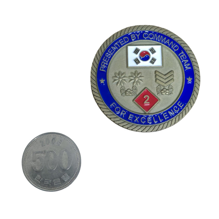 [BUNJANG] Republic of Korea Navy Mobile Construction Battalion Unit Coin Medal Badge / 해군 제2기동건설대대 부대코인 군대코인 기념 코인 메달 뱃지 (FREE)