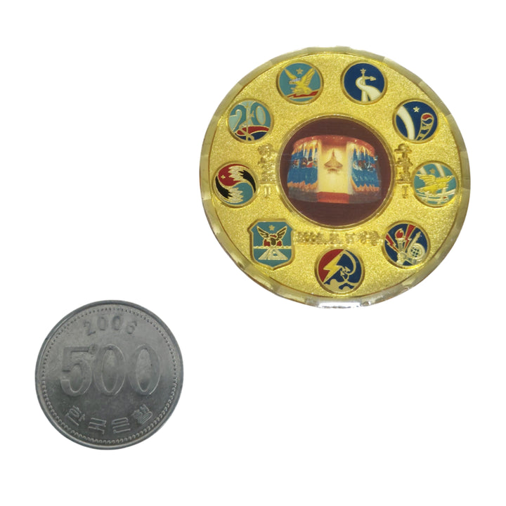 [BUNJANG] Republic of Korea Air Force Operations Command Historical Souvenir Coin Medal Badge / 공군작전사령부 역사기념실 부대코인 군대코인 기념 코인 메달 뱃지 FREE