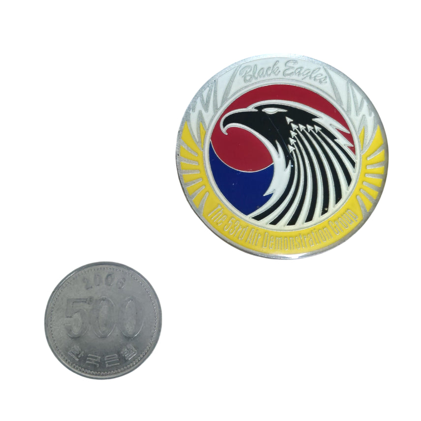 [BUNJANG] ROK Air Force Black Eagles Aerobatic Team Unit Coin Military Medal / 공군 특수비행팀 블랙이글스 부대코인 군대코인 기념 코인 메달 (FREE)