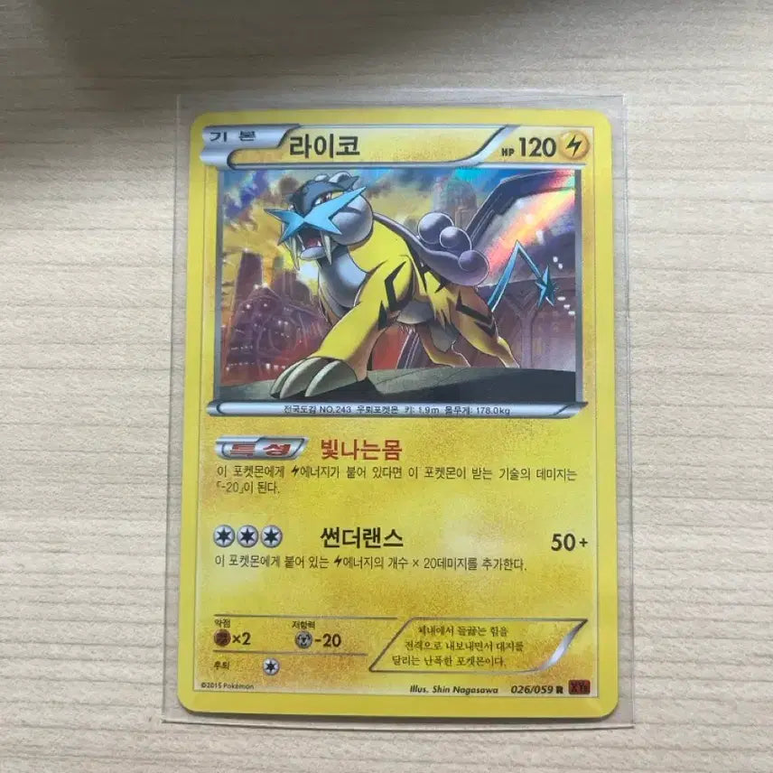 [BUNJANG] Pokemon Card Raikou XY8 / 포켓몬카드 라이코 xy8